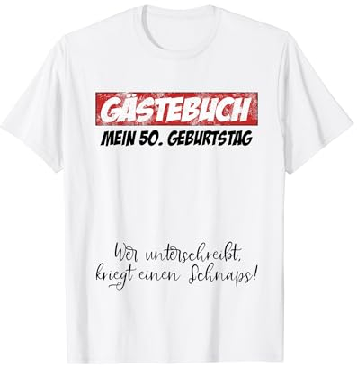 50. Geburtstag Mann Frau 50 Jahre 1975 Deko Lustig Geschenk T-Shirt