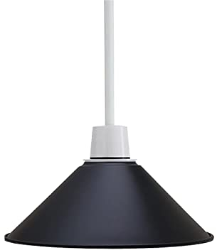 Retro-Vintage-Lampenschirm, einfache Installation, industrieller Lampenschirm, 4 cm, E27-Aufhängeloch, für Küche, Wohnzimmer, Bar, Flur (Black)