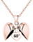 60th Necklace Rose Gold plated 925 Sterling Silver 60 Happy Birthday Heart Charm Pendant with 20 Classic Cable Link Chain Gift for Women Her Wife Mum Nana Nan Sister