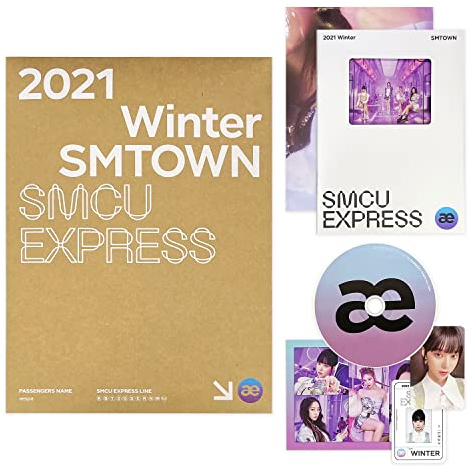 2021 Winter SMTOWN : SMCU EXPRESS (aespa) Booklet + Folded Poster + CD-R + Postcard + Pass Card + Photo Card