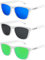 X-CRUZE 3er Pack Nerd Sonnenbrillen polarisierend Vintage Retro Style Stil Unisex Herren Damen Männer Frauen Brille - weiß matt LS - Set 31 -