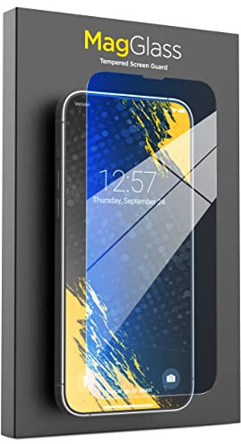 MagGlass Protector de pantalla de cristal templado con bloqueo de luz azul para iPhone 14 Pro Max (protección ocular antiazul)