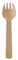 Papstar Fourchettes en bois pur 10 cm