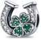 LNQOBU Ciondolo in Argento Sterling 925 Charm Bead con Bracciale e Collane Europei da Donna,Perline Intarsio con 5A Zircone per Donna Perline