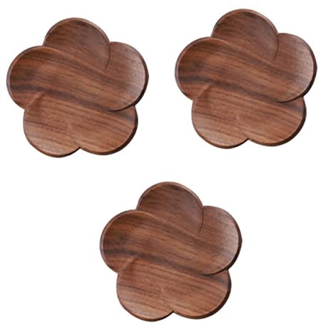 Artibetter 3 Pcs Plateau Boutique Chaleur Tapis De Café Isolant Réutilisable Tasse Slip Table Naturel Bureau Fleur Maison pour Bois Non Vintage Napperon & Anti sous-Verres Bureau Thé