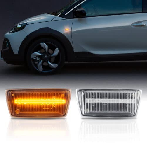 Modifycar LED-Seitenblinker passend für Opel | ADAM, ASTRA H, Astra J GTC | 2004-2019 Signallicht Canbus SMD Deckenleuchte transparent