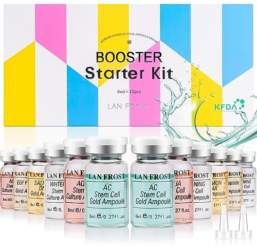 BB Facial Glow Starter Kit Serum Hyaluronic Acid Essence Skin Care Kit 8ml 12 PCS, Zur Verwendung mit Microneedle Skin Conditioner