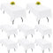 8er-Pack weiße Polyester-Tischdecke für 8 Fuß große rechteckige Tische, 153 x 320 cm, Polyester-Stoff-Tischdecke, knitterfrei, waschbar, Tischdecke, für Hochzeit, Geburtstag, Party, Bankett-Dekoration