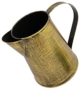 Garneck Portafiori A Brocca Robusto Vaso in Ferro Per Fiori Decorazione Multifunzionale Per Piante Design Con Maniglia Unica Stile Vintage Rame
