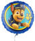 Party Factory `Paw Patrol´ Folienballon Chase, blau, Ø45cm, runder Heliumballon zum Kindergeburtstag, die Helfer auf 4 Pfoten