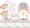 Fairy Birthday Party Tableware, 61pcs Supplies and Decorations with Cups, Plates, Napkins, Tablecloths for Fairy Party Table