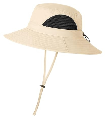 CALIYO Sonnenhut Herren Damen Sonnenschutz Hut Sonnenhüte mit Breiter Krempe Faltbar, Verstellbare Wanderhut Wasserdicht Atmungsaktiv Sommerhu