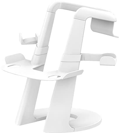 Pcivzxam FüR PSVR2 VR-StäNder, Tragbare VR-Brillen, PräSentationsstäNder, Helmbasishalter für ZubehöR für VR-AusrüStung, Weiß