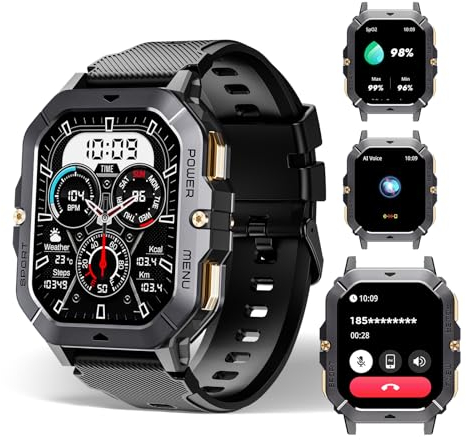 OUKITEL BT101 Montre Connectée Homme 2.02 AMOLED Montre Connectée Tendance avec Appel Bluetooth Smartwatch 5ATM Étanche 410mAh 120+ Modes Sportifs