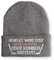 tshirtladen Spruchmütze Strickmütze Eishockey Wintermütze lustige Beanie mit Stick OneSize, Farbe: Grau