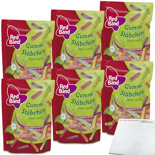 Red Band Stäbchen Sauer 6er Pack (6x200g Beutel) + usy Block
