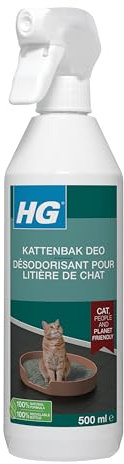 HG Katzentoilette Deo, Natürliches Katzentoilette Duftvertreiber Spray, Tierfreundliche Katzentoilette Desodorierer, Effizienter Katzenurin Geruchsentferner für Katzentoilette - 500ml