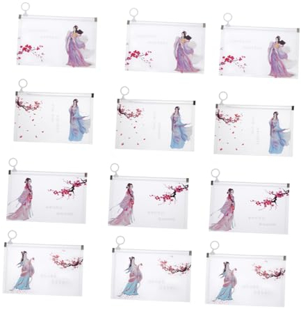 SOESFOUFU 12St Aufbewahrung tasche für Masken halter für masken halterung für masken pencil bag tragbar Maskentasche Reißverschluss Aufbewahrungstasche Kind Gesichtsmaske 18 mm mattiertes PP