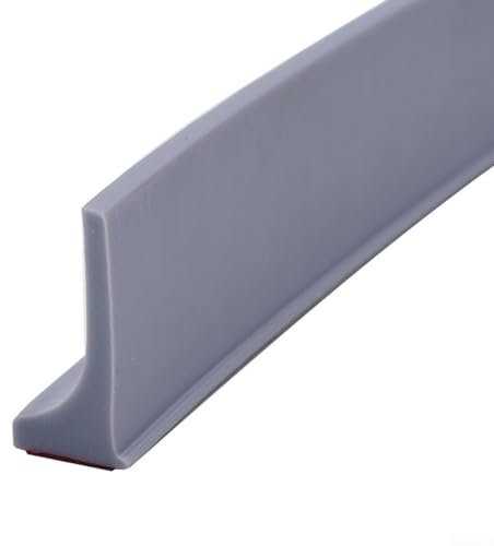 Design a basso profilo per soglie doccia resistenti alle perdite, 1 m, striscia in silicone (grigio)