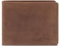 REDOLZ Herren Leder-Geldbörse Querformat mit Klappe | Geldbeutel Brieftasche Portmonee Portemonnaie mit Klappe | RFID-Schutz & 8 Kartenfächer Querformat | Maße 12 x 2,5 x 9,5 cm (braun)