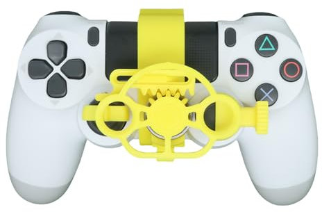 Mini Volant de Course,Volant de Contrôle pour PS4 Manette de Jeu Impression 3D Volant pour PS4 Accessoires Auxiliaires de Remplacement pour Manette de Jeu (Red)