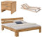 WOODLIVE DESIGN BY NATURE Massivholz-Bett Nano Wildeiche 180 x 200 cm, inkl. verstellbarem Lattenrost und 1 x Nachttisch, Doppelbett, als Ehebett verwendbar