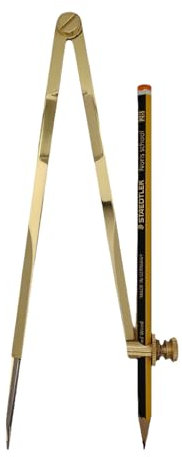 Chartwright Messing-Bleistiftzirkel, 20,3 cm, mit 2B-Bleistift