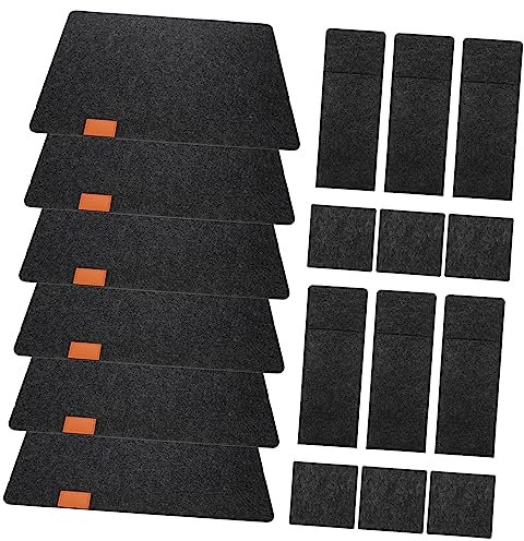 Cabilock Juego De 6 Manteles Individuales Tapetes Absorbentes para Tazas Manteles Individuales Soporte para Cubiertos Bolsa Protectora para Cubiertos Mantel Individual Organizador De