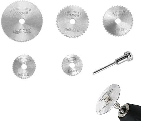 Portable Drill Saw Blades for Dremel Rotary Tool Cutting Discs Mandrel Saw Blades Cutting Discs with Straight Shank Mandrel for Wood Plastic Metal Stone (Silver)