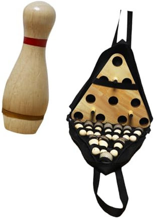 Amagogo Shuffleboard-Bowling-Pin-Set mit 10 Pins und Ball, lustiges interaktives Desktop-Bowling-Spielzeug für Erwachsene und Kinder, Familienparty