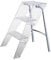 Klappleiter aus Acryl, leicht und tragbar, multifunktional, als Regal und Stuhl, platzsparendes Design.