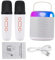 Qukaim Portable Microphone & Sound Box Set, Mini Karaoke Machine BT Speaker with 2 Microphones, Wirel Rechargeable Loudspeaker for Home Party KTV Singing