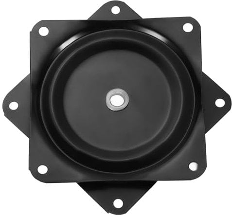 sourcing map 2Pcs 4 Bar Stool Swivel Replacement, 360° Rotation Lazy Susan Turntable, Square Semi-Ball Bearing Seat Swivel Base Mount Plate for Recliner Chair or Table, Black (100x1mm)