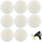 JINJUMEI 8 pezzi dischi lucidanti in lana d'agnello, compatibili con levigatrice orbitale Bosch, 125 mm cuscinetti lucidanti per levigatrice orbitale con velcro, per auto, pavimenti in