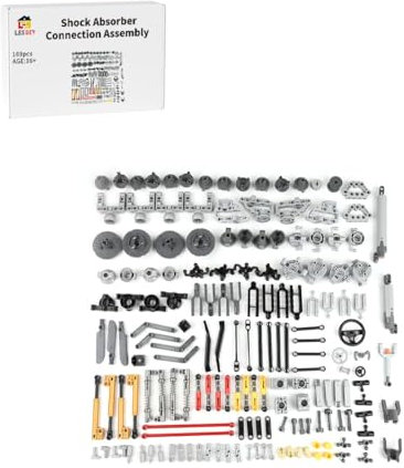 LootPop Tecnologia Ricambi Set – Sospensione, blocco differenziale & giradischi 169 pezzi – Compatibile con Technic & Standard Personalizzato