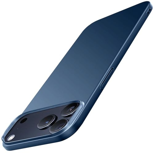 Galful Dünn Hülle für iPhone 17 Pro Handyhülle Matt 0.3 mm Ultra Slim Case Leicht Finish PP Hard Minimalistische Schutzhülle Stoßfest rutschfest Kratzfest Extra Dünn Hardcase-Grau Blau