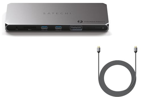 Satechi Thunderbolt 4 Slim Hub Pro und 8K HDMI Kabel Bundle