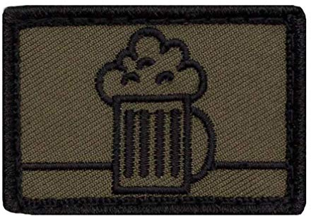Café Viereck ® Bundeswehr Nachschub - Lustige Bier Taktik Zeichen Gestickt mit Klett - 5 cm x 3,5 cm