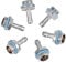 Richer-R 6 Pcs G1/4 Zoll Gewinde Barbs Fittings, Flexibel PC Wasserkühlung Kupfer Fitting G1/4 Gewindestecker Barb Stecker für Verbindung Zwischen Wasserblocks/Heizkörpe/Wasserpumpen usw.(9mm)