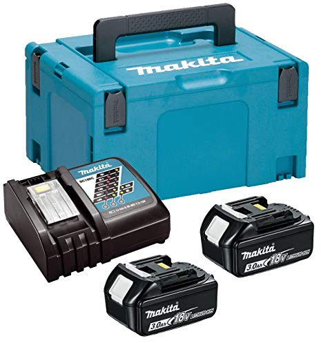 Makita BL1830 18v 2 x 3.0ah Lithium Batteries DC18RC Fast Charger + Makpac Case