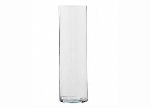 Zelda Bomboniere Zylinder aus transparentem Glas Durchmesser 20 cm Höhe 60 cm