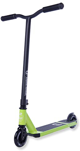 Longway Stunt Scooter - Adam - Robuster Stuntscooter, 6061 T6 gehärtetes Alu, ABEC 9, 110mm Wheels, flex brake, kickscooter, Funscooter, Roller, Trick Scooter, Funroller, grün
