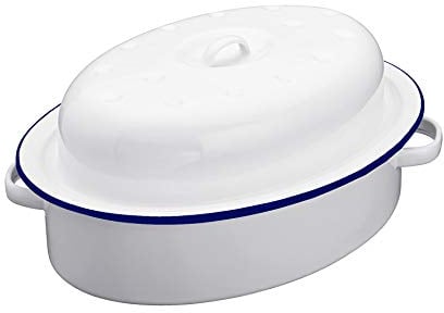 Enamel Oval Roaster Dish Tray - 30cm