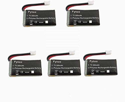 ZYGY 5pcs 3.7V 300mAh Lithium Batterie für H36 E010 GoolRC T36 NIHUI NH010 F36 RC Drohne