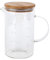 Tasse à mesurer en verre 1000ml, pichet à eau avec couvercle à thé tasses en verre transparent résistant à la chaleur pour cuisine et restaurant