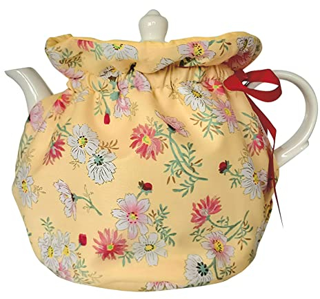 Tea Cosy, Cotton Vintage Floral Teapot Dust Cover Tea Cozies, Kitchen Home Decorative Tea Pots Cozy with Insulation Pad for Housewife, Friend, Mom (Color #7)