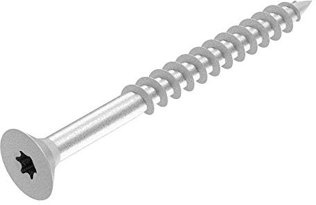 SECCARO Spanplattenschraube 4 x 40 mm, Stahl verzinkt, Holzschraube mit Teilgewinde, TX/Innensechsrund, 200 Stück