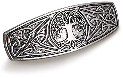 KKJOY Vintage Metall Haarspange Silber, Keltische Knoten Haarklammer Groß, Baum des Lebens Haarnadeln, Gothic Haarspangen Damen, Braut Haarschmuck Hochzeit, Bananenspange für Frauen und Mädchen