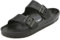 VICT POPU Pantoletten Damen mit Fussbett Sandalen Flach Rutschfest Sommer Badelatschen Lässig EVA Slides Erwachsene Schlappen Schwarz 40