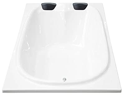 Basera® Podest-Badewanne XXL Cado 202 x 127 cm mit LED-Ambiente und Kopfstützen
